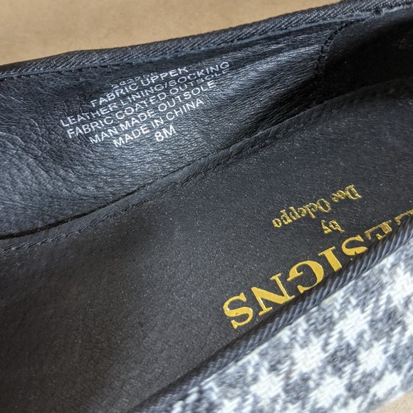 Deesigns by Dee Ocleppo Black & Grey Houndstooth Women's Loafer Flats 8M - Picture 9 of 16